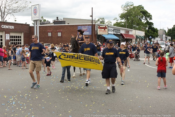 Foxboro Jaycees march in the Founders Day Parade, 6/13/2015 - Bob Gillis Photo