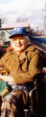 Betty Friedman at an event on Foxboro Common, 11/13/1999 - Photo by Mike Schuster