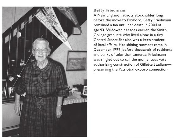 Betty Friedman, image from the book, "Legendary Locals of Foxborough" by Jeffrey Peterson