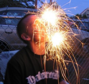 DO NOT ATTEMPT – Putting lit sparklers in your mouth can result in all kinds of health issues, not limited to third degree burns, loss of sight, loss of nose, and limited options on Prom Night.
