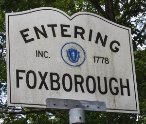 Entering Foxboro Sign