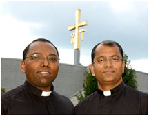 Fr. Tom Puthusseril, M.S. (left) andFr. Cyriac Mattathilanickal,, M.S. [La Salette Photo]