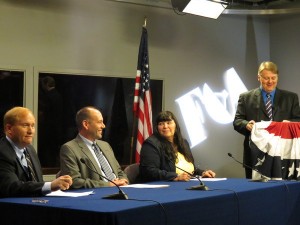 The candidates for Foxboro selectman at candidates night, 2013