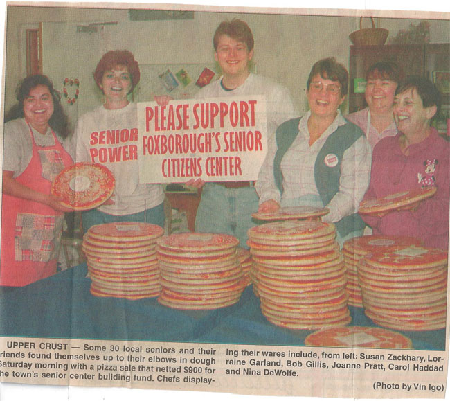 One of the MANY fundraisers for the senior center; this was was a lot of fun as we spent a day making over 900 pizzas!